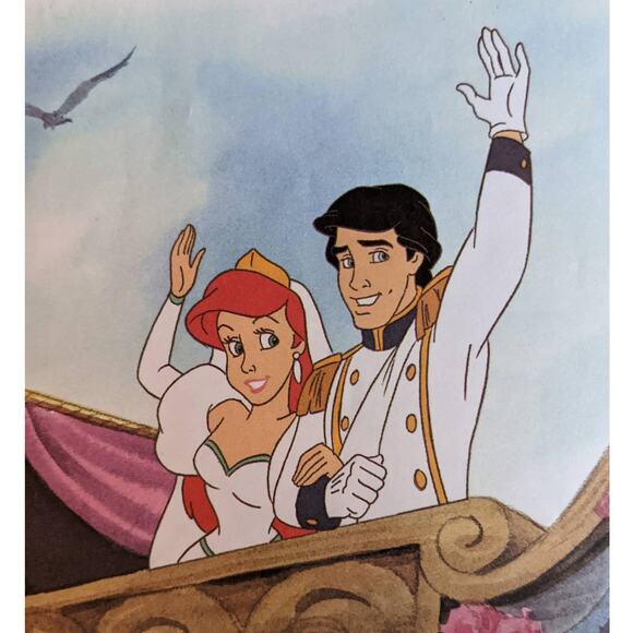 Vintage Golden Book Set of 2 Walt Disney Cinderella The Little Mermaid Childrens - Picture 7 of 13